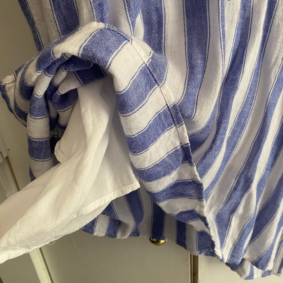 Rails Wren Pacifica Stripe Dress, Sz Large, Blue & White stripes, Rayon & Linen - Picture 8 of 14